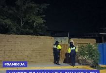 MOQUEGUA: MUJER ES HALLADA SIN VIDA EN VIVIENDA DEL DISTRITO DE SAMEGUA