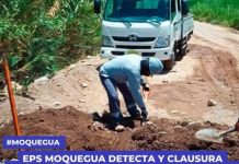 MOQUEGUA: EPS DETECTA Y CLAUSURA CONEXIÃ“N CLANDESTINA QUE AFECTABA EL SERVICIO DE AGUA POTABLE EN EL VALLE