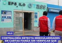 MOQUEGUA: CONTRALORÃA DETECTA IRREGULARIDADES EN CARTAS FIANZA SIN VERIFICAR QUE OCASIONARON PERJUICIO DE S/ 2.3 MILLONES EN EPS ILO