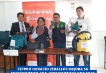 MOQUEGUA: CETPRO HORACIO ZEBALLOS MEJORA SU EQUIPAMIENTO CON HERRAMIENTAS DONADAS POR SOUTHERN PERÃš
