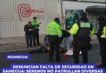 MOQUEGUA: DENUNCIAN FALTA DE SEGURIDAD EN SAMEGUA, SERENOS NO PATRULLAN DIVERSAS ZONAS
