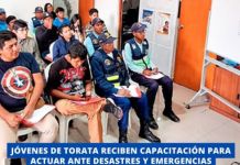 MOQUEGUA: JÃ“VENES DE TORATA RECIBEN CAPACITACIÃ“N PARA ACTUAR ANTE DESASTRES Y EMERGENCIAS