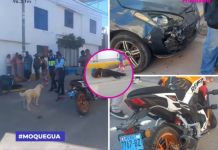 MOQUEGUA: ACCIDENTE DE TRÃNSITO EN PROMUVI, MOTOCICLISTA RESULTÃ“ HERIDO