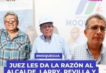 MOQUEGUA: JUEZ LES DA LA RAZÃ“N AL ALCALDE LARRY, REVILLA Y GUIDO HERRERA