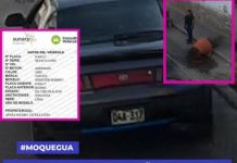 MOQUEGUA: CONDUCTOR CHOCA Y DAÃ‘A MACETEROS EN LA CALLE CAJAMARCA
