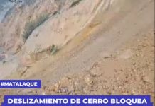 MOQUEGUA: DESLIZAMIENTO DE CERRO BLOQUEA TOTALMENTE LA CARRETERA SIJUAYA-MATALAQUE EN EL KM 42