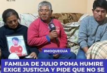MOQUEGUA: FAMILIA DE JULIO POMA HUMIRE EXIGE JUSTICIA Y PIDE QUE NO SE DETENGA LA BÃšSQUEDA