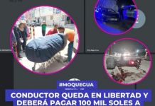 MOQUEGUA: CONDUCTOR QUEDA EN LIBERTAD Y DEBERÃ PAGAR 100 MIL SOLES A DEUDOS DE RENÃ‰ CONDORI