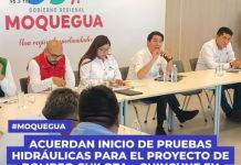 MOQUEGUA: ACUERDAN INICIO DE PRUEBAS HIDRÃULICAS PARA EL PROYECTO DE BOMBEO CHILOTA â€“ CHINCUNE EN MAYO DE 2025