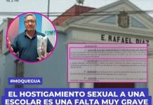 MOQUEGUA: EL HOSTIGAMIENTO SEXUAL A UNA ESCOLAR ES UNA FALTA MUY GRAVE QUE NO DEBE QUEDAR IMPUNE