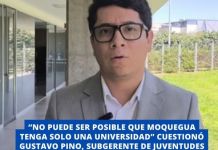 MOQUEGUA: â€œNO PUEDE SER POSIBLE QUE MOQUEGUA TENGA SOLO UNA UNIVERSIDADâ€ CUESTIONÃ“ EL SUBGERENTE DE JUVENTUDES DEL GORE