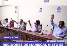 MOQUEGUA: REGIDORES DE MARISCAL NIETO SE SUBIERON 600 SOLES EN SUS DIETAS
