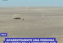 MOQUEGUA: FRENTE A LA COSTANERA SUR SE VISUALIZA EL CUERPO DE UNA PERSONA FALLECIDA