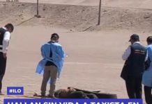 MOQUEGUA: HALLAN SIN VIDA A TAXISTA EN LA COSTANERA SUR