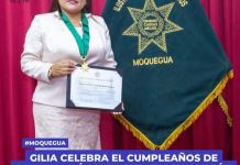 MOQUEGUA: GILIA CELEBRA EL CUMPLEAÃ‘OS DE GENERAL SÃNCHEZ CERRO CON CARTÃ“N DE ABOGADA