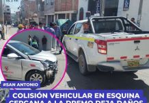 SAN ANTONIO: COLISIÃ“N VEHICULAR EN ESQUINA CERCANA A LA DREMO DEJA DAÃ‘OS MATERIALES