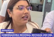 MOQUEGUA: GOBERNADORA REGIONAL RECHAZA USO DEL FONDO DE DESARROLLO PARA MANTENIMIENTO DE CHILOTA CHINCUNE