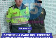 SAMEGUA: DETIENEN A CABO DEL EJÃ‰RCITO PERUANO POR PRESUNTA ESTAFA