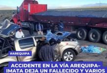 AREQUIPA: ACCIDENTE EN LA VÃA AREQUIPAâ€“IMATA DEJA UN FALLECIDO Y VARIOS HERIDOS