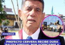 MOQUEGUA: PREFECTO CERVERA RECIBE DURA PALIZA VIRTUAL POR ACERCARSE A â€œHUATIPUKAâ€