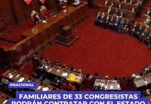 FAMILIARES DE 33 CONGRESISTAS PODRÃN CONTRATAR CON EL ESTADO Â¿QUÃ‰ OPINAS?