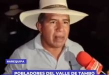 AREQUIPA: POBLADORES DEL VALLE DE TAMBO RADICALIZAN PROTESTAS CONTRA PROYECTO MINERO â€œTÃA MARÃAâ€