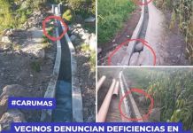 CARUMAS: VECINOS DENUNCIAN DEFICIENCIAS EN OBRA DE RIEGO