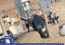 ILO: AUTO SEDAN SUFRE DESPISTE Y VUELCO EN EL SECTOR DE LIBERACIÃ“N