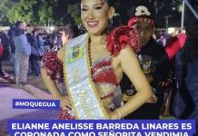 MOQUEGUA: ELIANNE ANELISSE BARREDA LINARES ES CORONADA COMO SEÃ‘ORITA VENDIMIA MOQUEGUA 2025