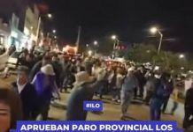 ILO: APRUEBAN PARO PROVINCIAL LOS DÃAS 6 Y 7 DE MAYO