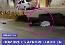 MOQUEGUA: HOMBRE ES ATROPELLADO EN EL PARADERO â€œLLANTEROâ€