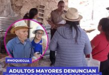 MOQUEGUA: ADULTOS MAYORES DENUNCIAN INTENTO DE DESALOJO POR PARTE DE SU PROPIA HIJA