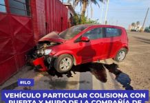 ILO: VEHÃCULO PARTICULAR COLISIONA CON PUERTA Y MURO DE LA COMPAÃ‘ÃA DE BOMBEROS DE CIUDAD NUEVA