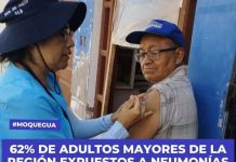 MOQUEGUA: 62% DE ADULTOS MAYORES DE LA REGIÃ“N EXPUESTOS A NEUMONÃAS QUE PUEDEN CAUSAR LA MUERTE