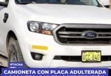 TACNA: CAMIONETA CON PLACA ADULTERADA LOGRA ESCAPAR TRAS PERSECUCIÃ“N POLICIAL