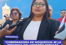 MOQUEGUA: GOBERNADORA REGIONAL DESCARTA IMPACTO EN PROYECTOS HÃDRICOS ANTE POSIBLE SALIDA DEL MINISTRO DE AGRICULTURA