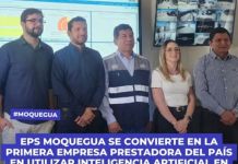 MOQUEGUA: EPS MOQUEGUA SE CONVIERTE EN LA PRIMERA EMPRESA PRESTADORA DEL PAÃS EN UTILIZAR INTELIGENCIA ARTIFICIAL EN LA GESTIÃ“N DEL AGUA POTABLE