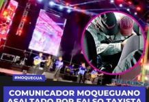 MOQUEGUA: COMUNICADOR MOQUEGUANO FUE ASALTADO POR FALSO TAXISTA EN SAN ANTONIO