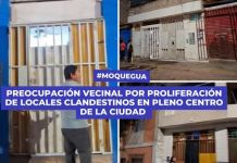 MOQUEGUA: PREOCUPACIÃ“N VECINAL POR PROLIFERACIÃ“N DE LOCALES CLANDESTINOS EN PLENO CENTRO DE LA CIUDAD