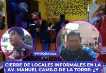 SAN FRANCISCO: CIERRE DE LOCALES INFORMALES EN LA AV. MANUEL CAMILO DE LA TORRE