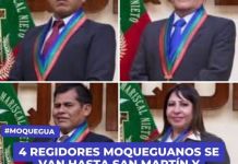 MOQUEGUA: 4 REGIDORES MOQUEGUANOS SE VAN HASTA SAN MARTÃN Y CHACHAPOYAS