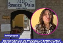 MOQUEGUA: EMBARGAN A LA SOCIEDAD DE BENEFICENCIA, POR TRAMPOSA