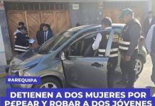 AREQUIPA: DETIENEN A DOS MUJERES POR PEPEAR Y ROBAR A DOS JÃ“VENES EN BUSTAMANTE