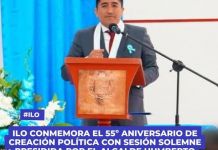 ILO: SE CONMEMORA EL 55Âº ANIVERSARIO DE CREACIÃ“N POLÃTICA CON SESIÃ“N SOLEMNE PRESIDIDA POR EL ALCALDE HUMBERTO TAPIA GARAY