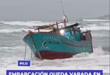 ILO: EMBARCACIÃ“N QUEDA VARADA EN PLAYA POZO DE LISAS