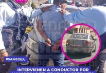 SAMEGUA: INTERVIENEN A CONDUCTOR POR MANIOBRAS TEMERARIAS EN PRESUNTO ESTADO DE EBRIEDAD