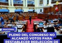 PLENO DEL CONGRESO NO ALCANZÃ“ VOTOS PARA RESTABLECER REELECCIÃ“N DE GOBERNADORES Y ALCALDES