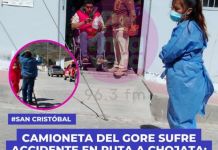 SAN CRISTOBAL: CAMIONETA DEL GORE SUFRE ACCIDENTE EN RUTA A CHOJATA