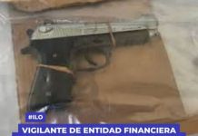 ILO: VIGILANTE DE ENTIDAD FINANCIERA RESGUARDABA SEGURIDAD CON ARMA DE "JUGUETE"