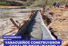 CUCHUMBAYA: YARAGUEÃ‘OS CONSTRUYERON CANAL DE RIEGO USANDO TÃ‰CNICAS ANCESTRALES